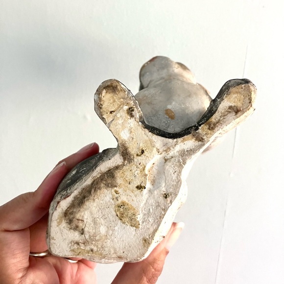 Vintage 40’s chalkware puppy dog Boston Terrier figure statue shelf decor - Picture 6 of 6